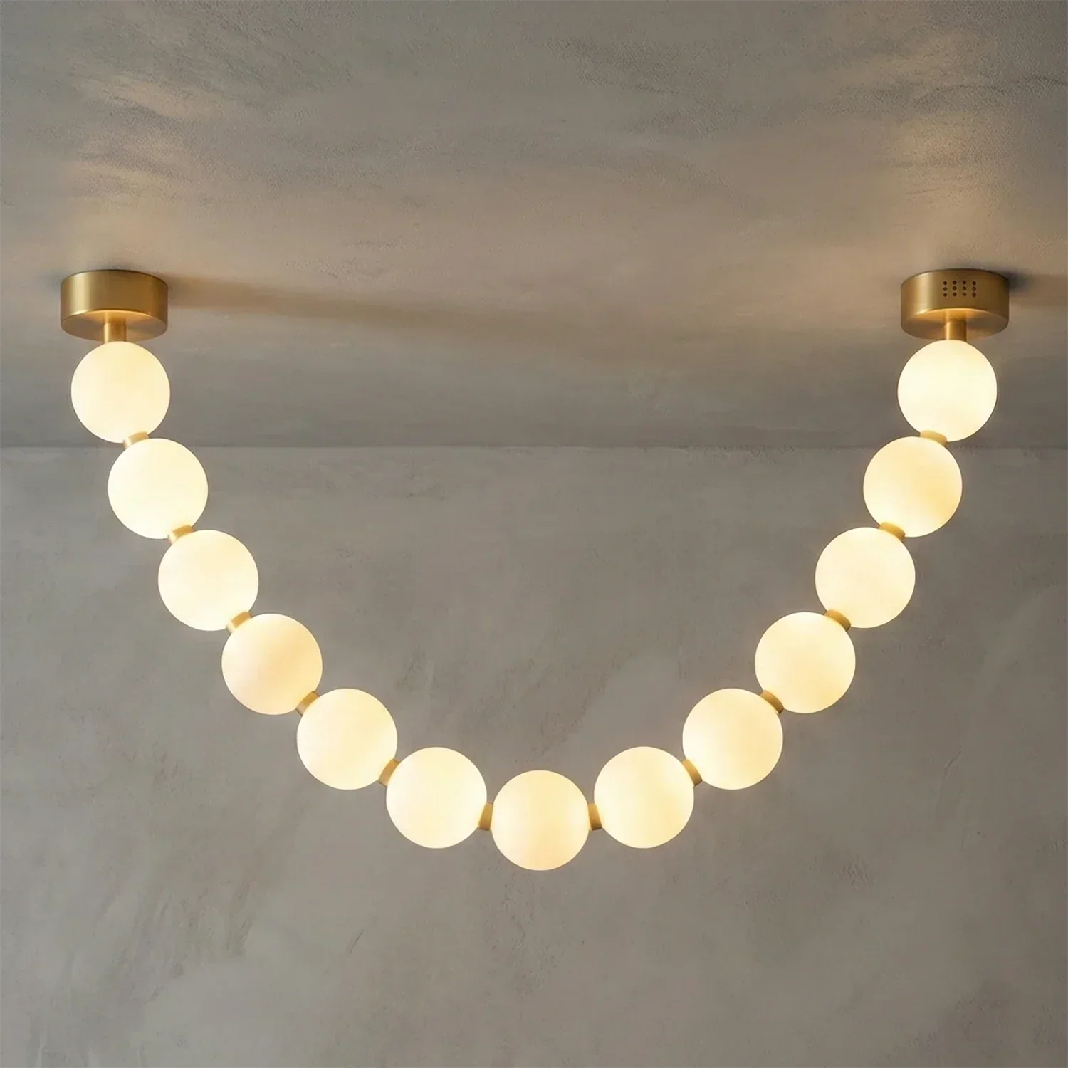 Dazzling Pearl Necklace Chandelier | wildoxy
