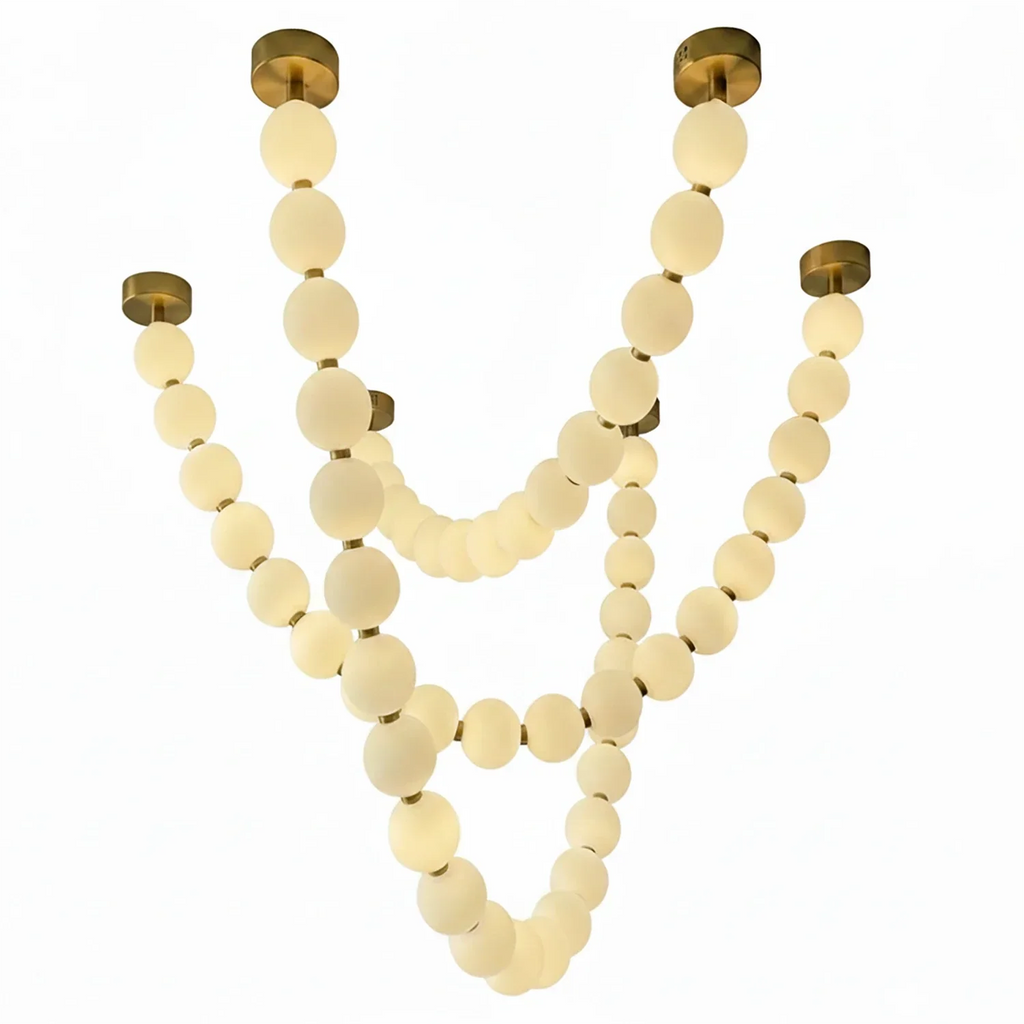 Dazzling Pearl Necklace Chandelier | wildoxy