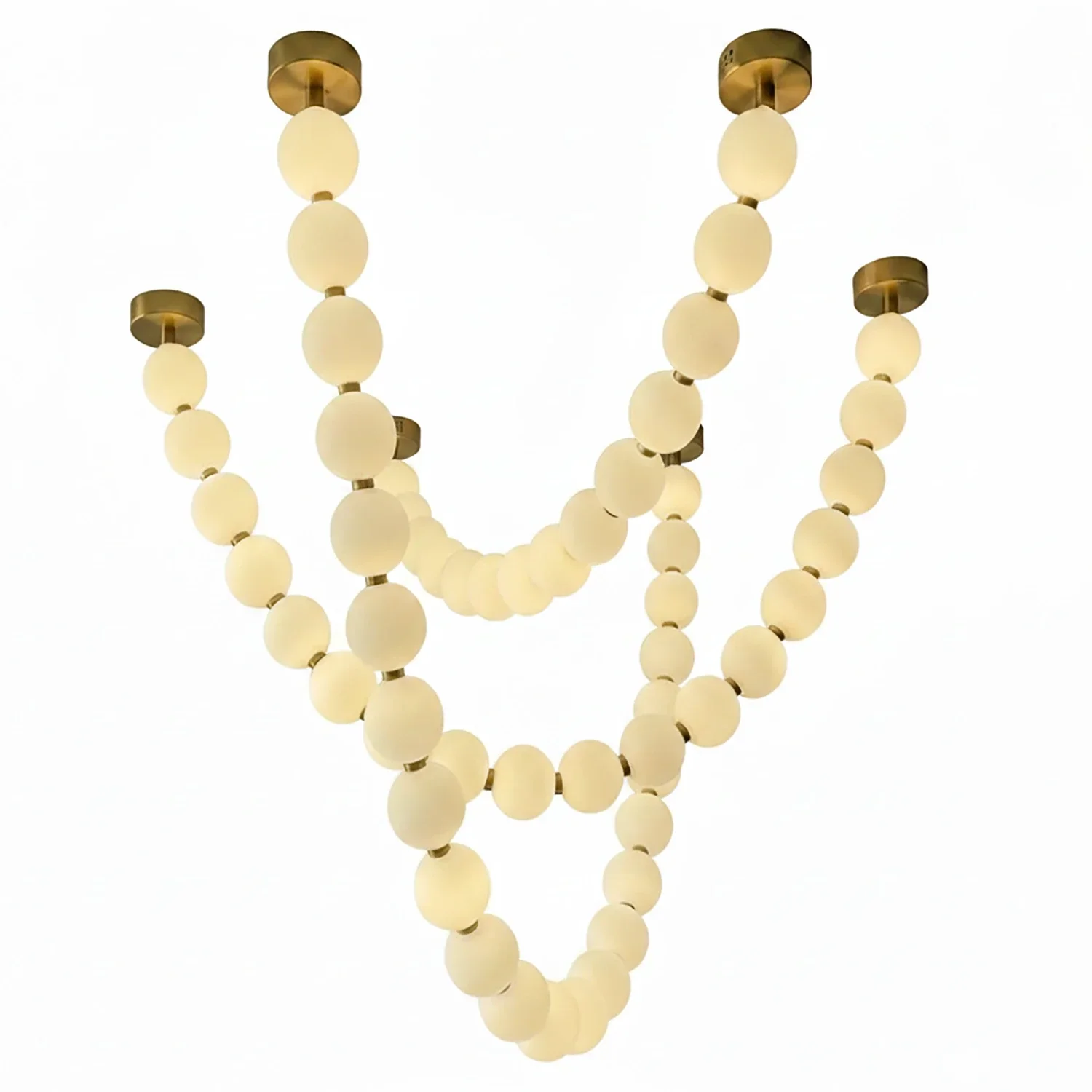 Dazzling Pearl Necklace Chandelier | wildoxy