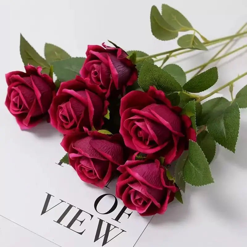 Rosas de veludo DECOVEL — Flores artificiais macias ao toque e realistas