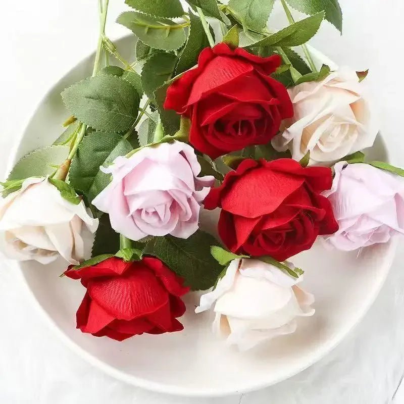 Rosas de veludo DECOVEL — Flores artificiais macias ao toque e realistas