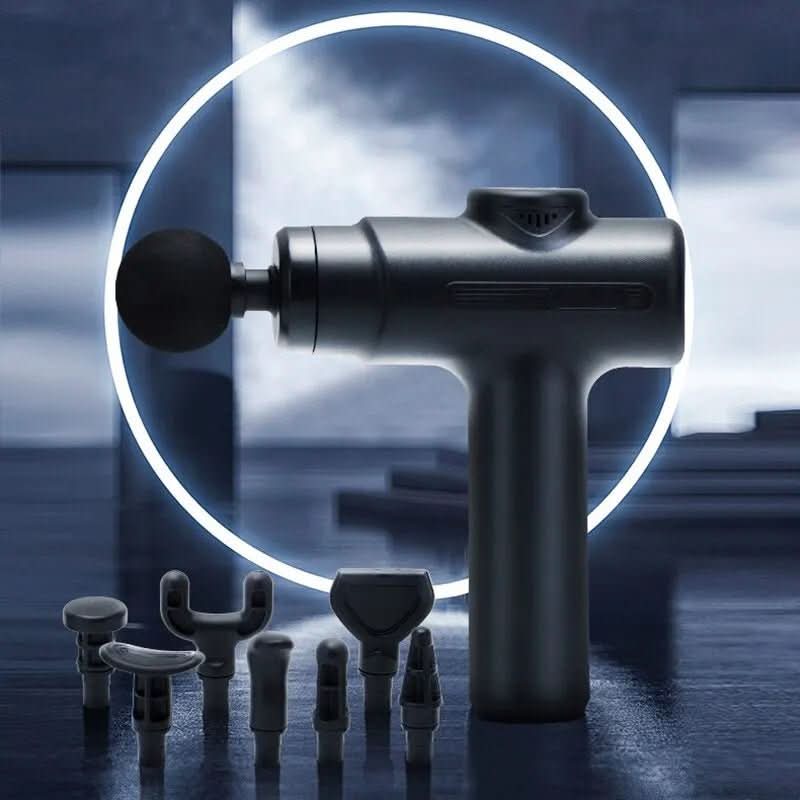 DeepFlex percussief massageapparaat met 8 standen — set met verwisselbare opzetstukken