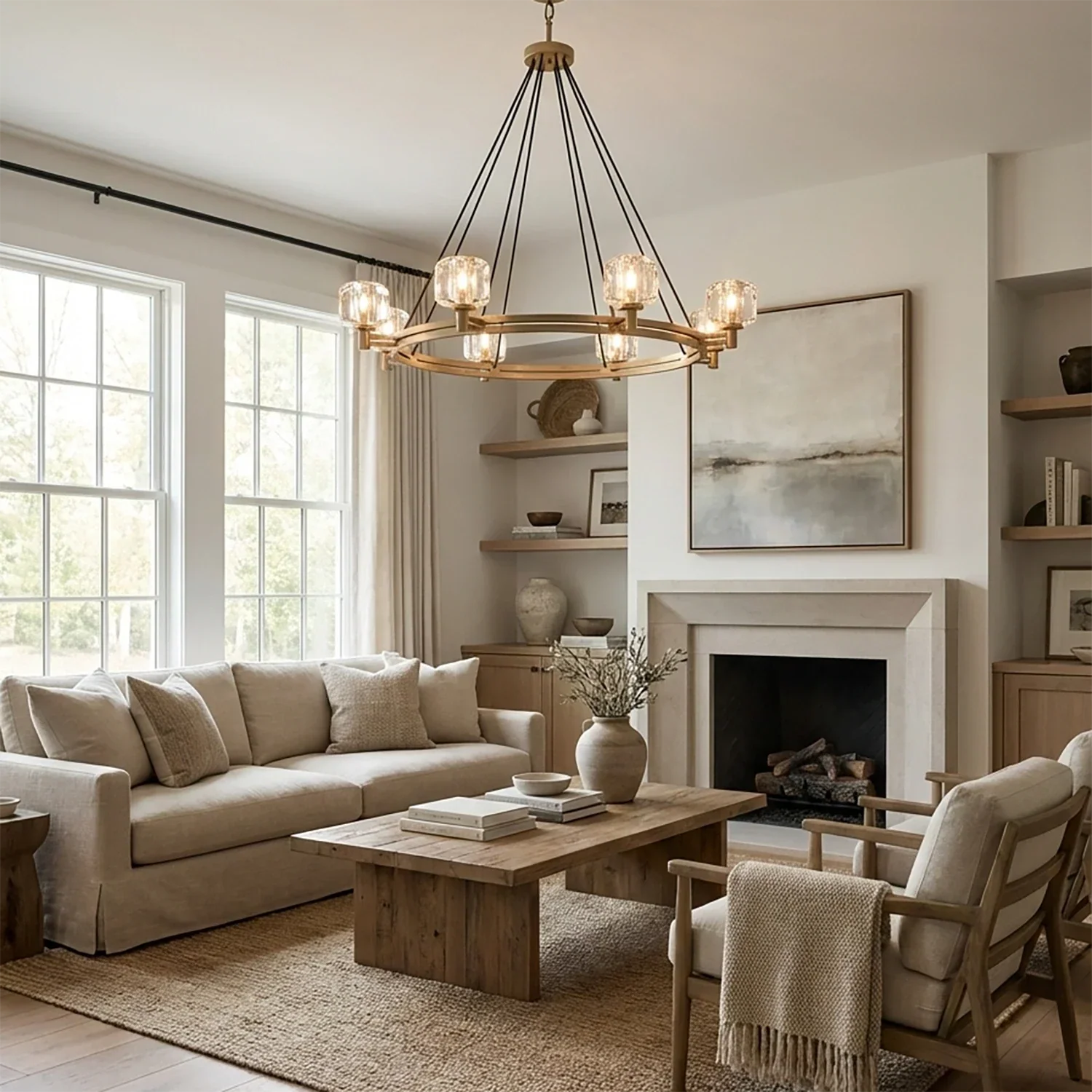 Demare Halo Crystal Ring Chandelier | wildoxy
