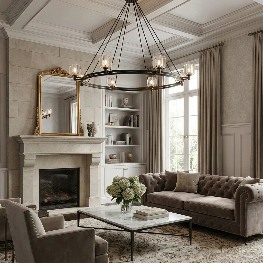 Demare Halo Crystal Ring Chandelier | wildoxy