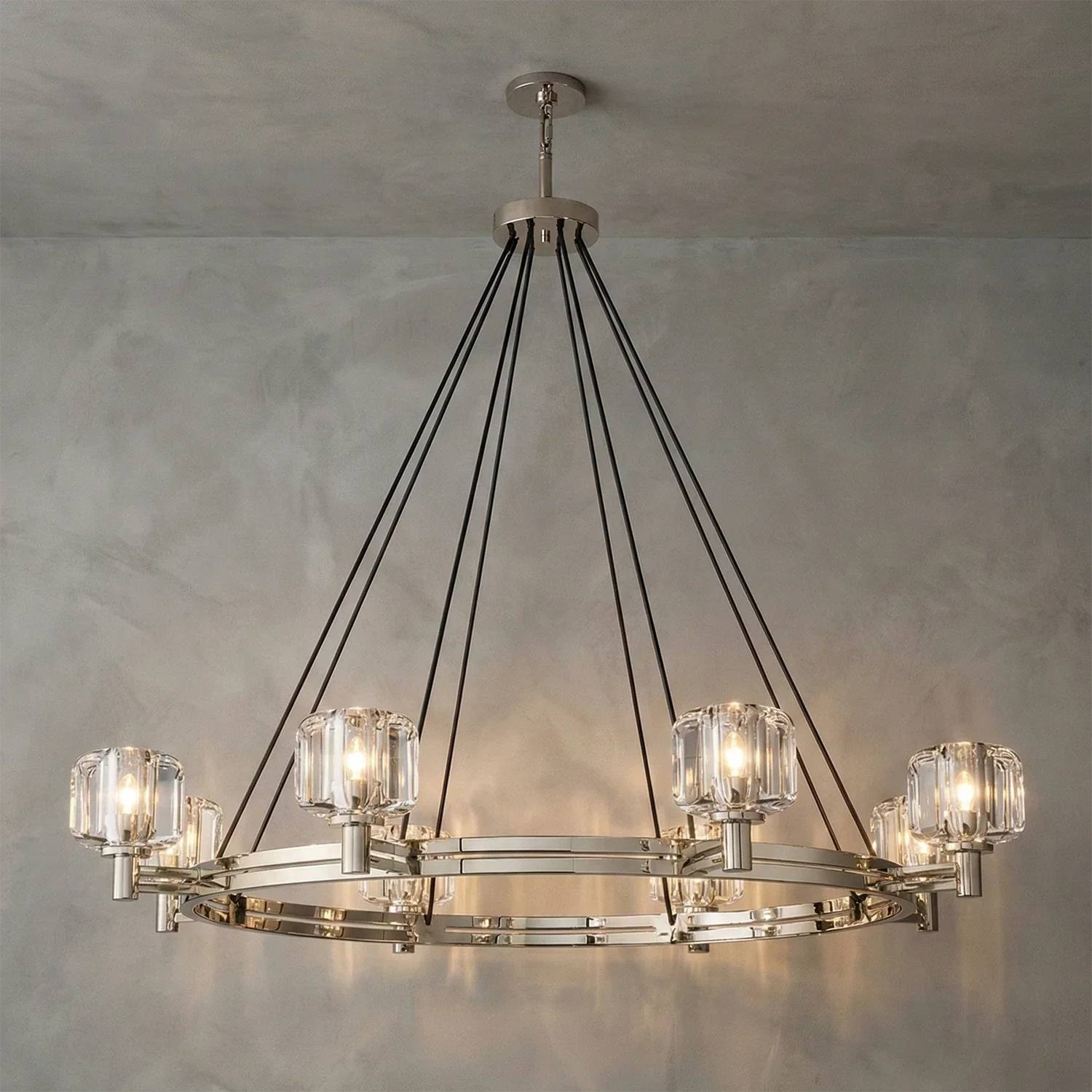 Demare Halo Crystal Ring Chandelier | wildoxy