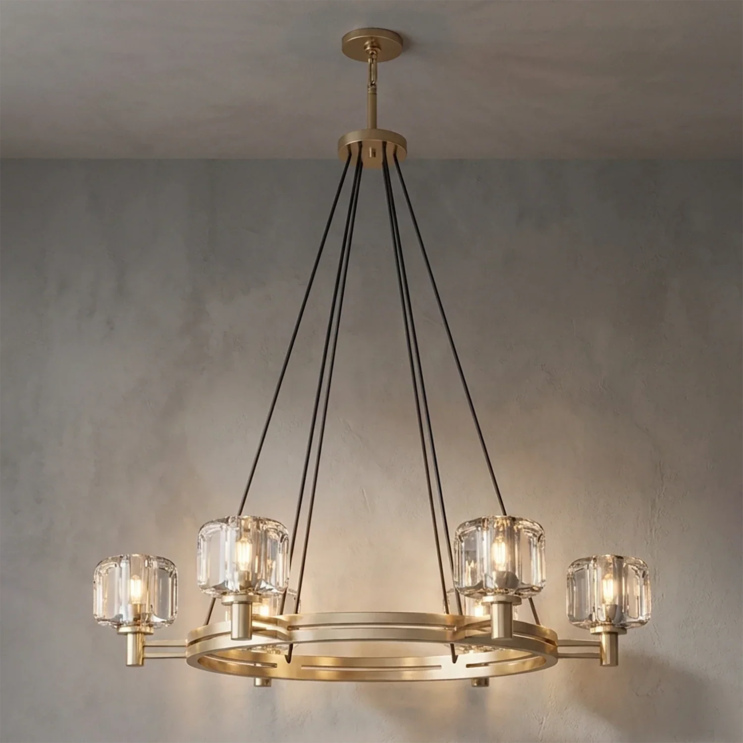 Demare Halo Crystal Ring Chandelier | wildoxy