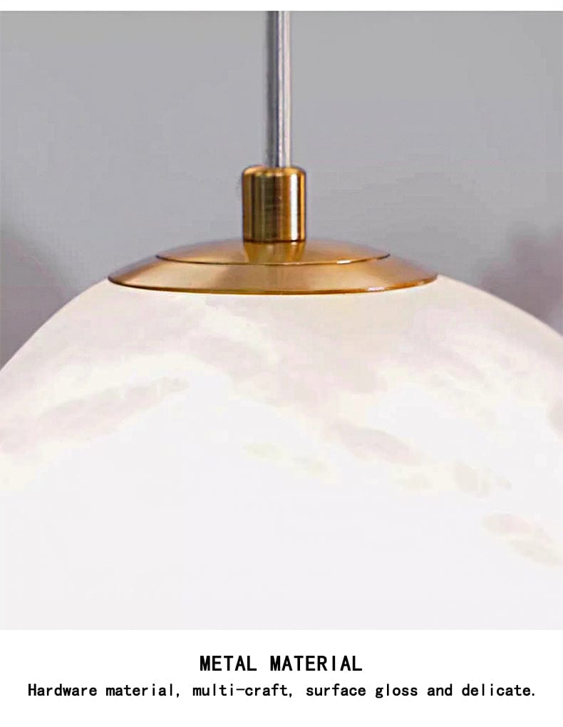 Nova Caelum Spanish Marble Paired Brass Pendant Light
