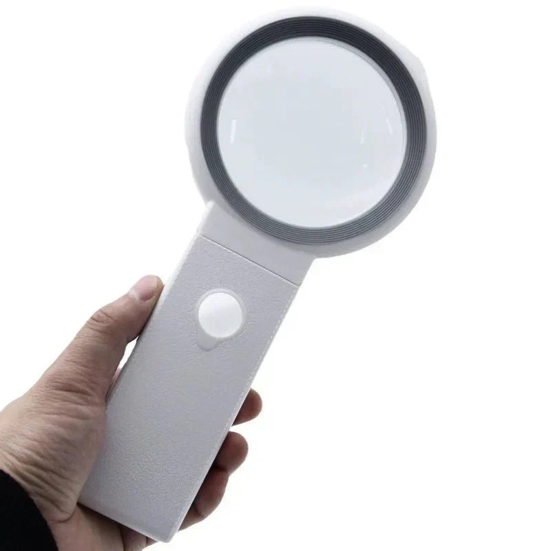 DETAILMAX 折りたたみ式拡大鏡 - 10倍・30倍レンズ、18個のLED