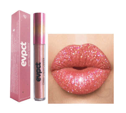 Långvarigt läppglitterläppstift med diamantglitter — vattenfast finish, strålande glans