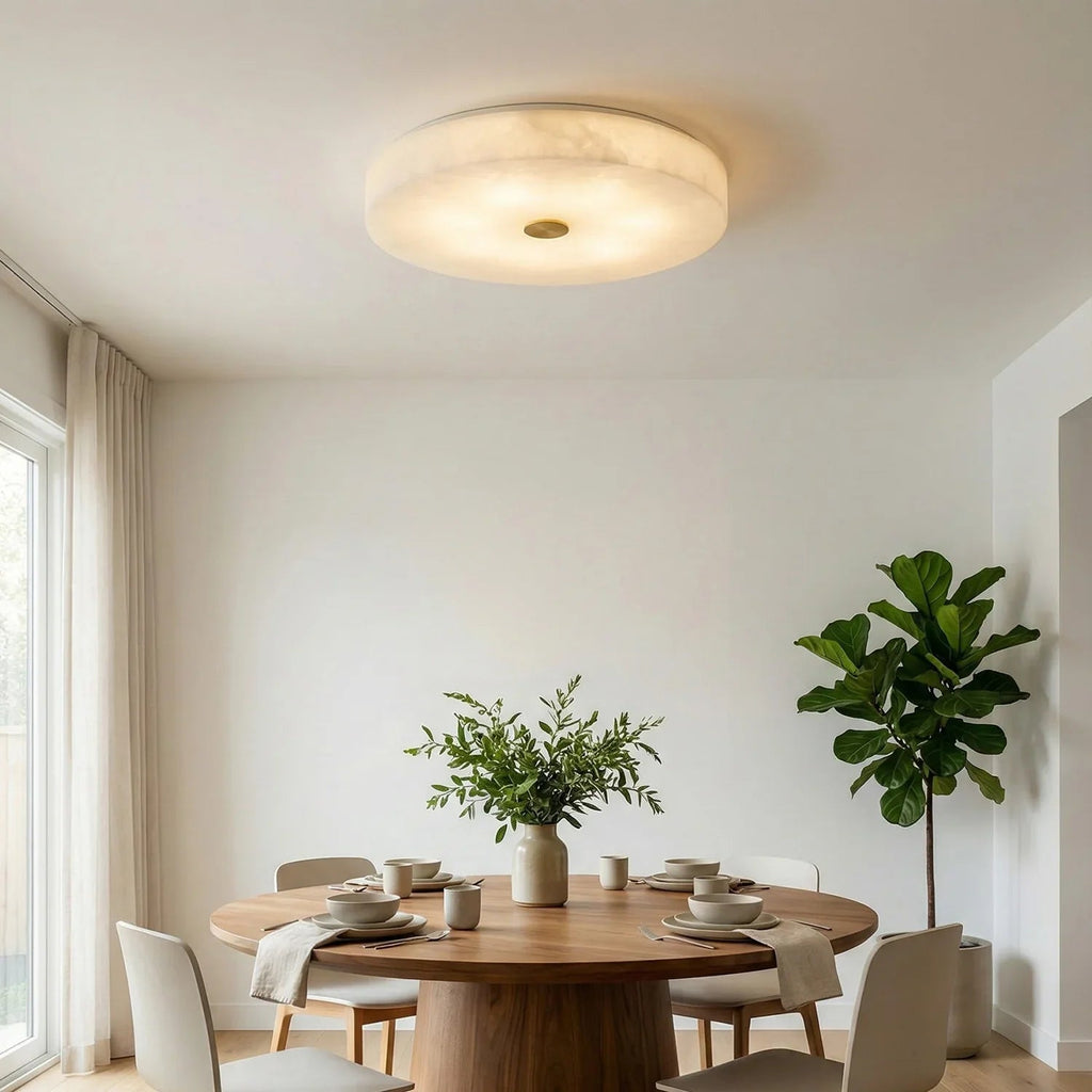 Disc Shaped Sophie Alabaster Ceiling Lamp | wildoxy