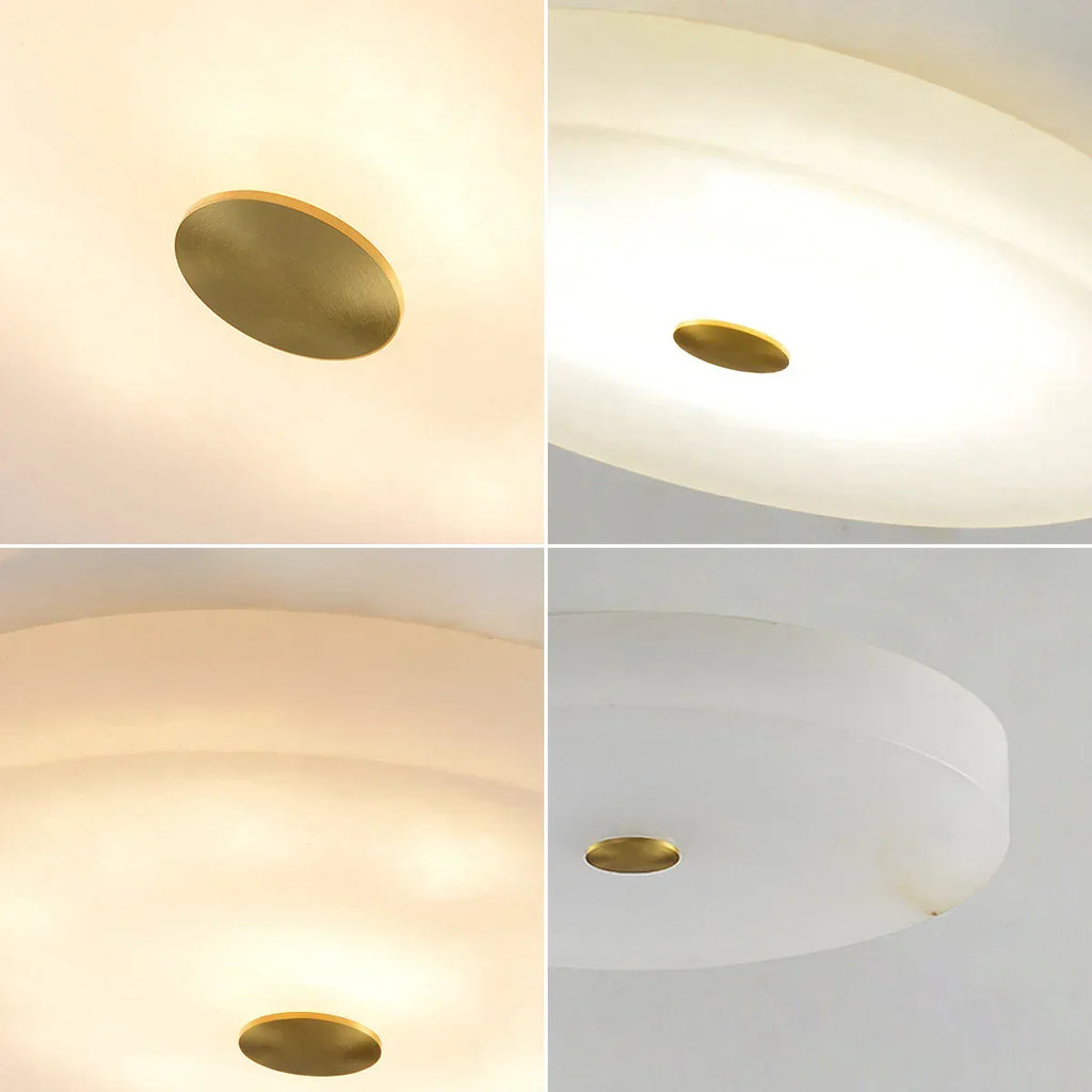 Disc Shaped Sophie Alabaster Ceiling Lamp | wildoxy