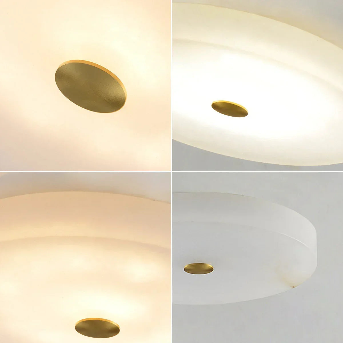 Disc Shaped Sophie Alabaster Ceiling Lamp | wildoxy