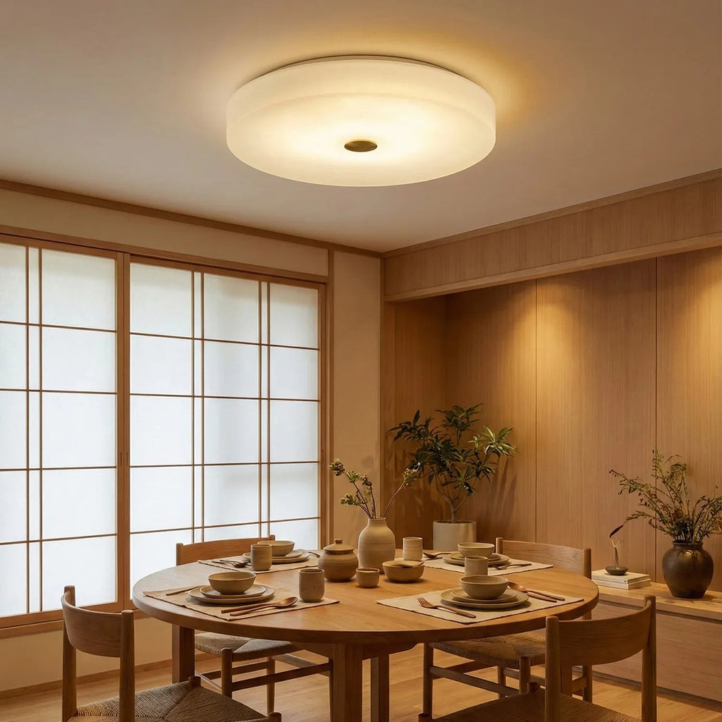 Disc Shaped Sophie Alabaster Ceiling Lamp | wildoxy