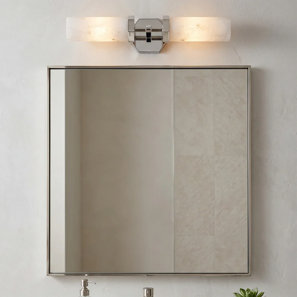 Double-Head Alabaster Wall Sconce | wildoxy