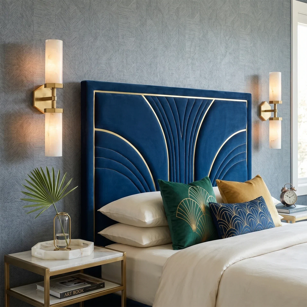 Double-Head Alabaster Wall Sconce | wildoxy