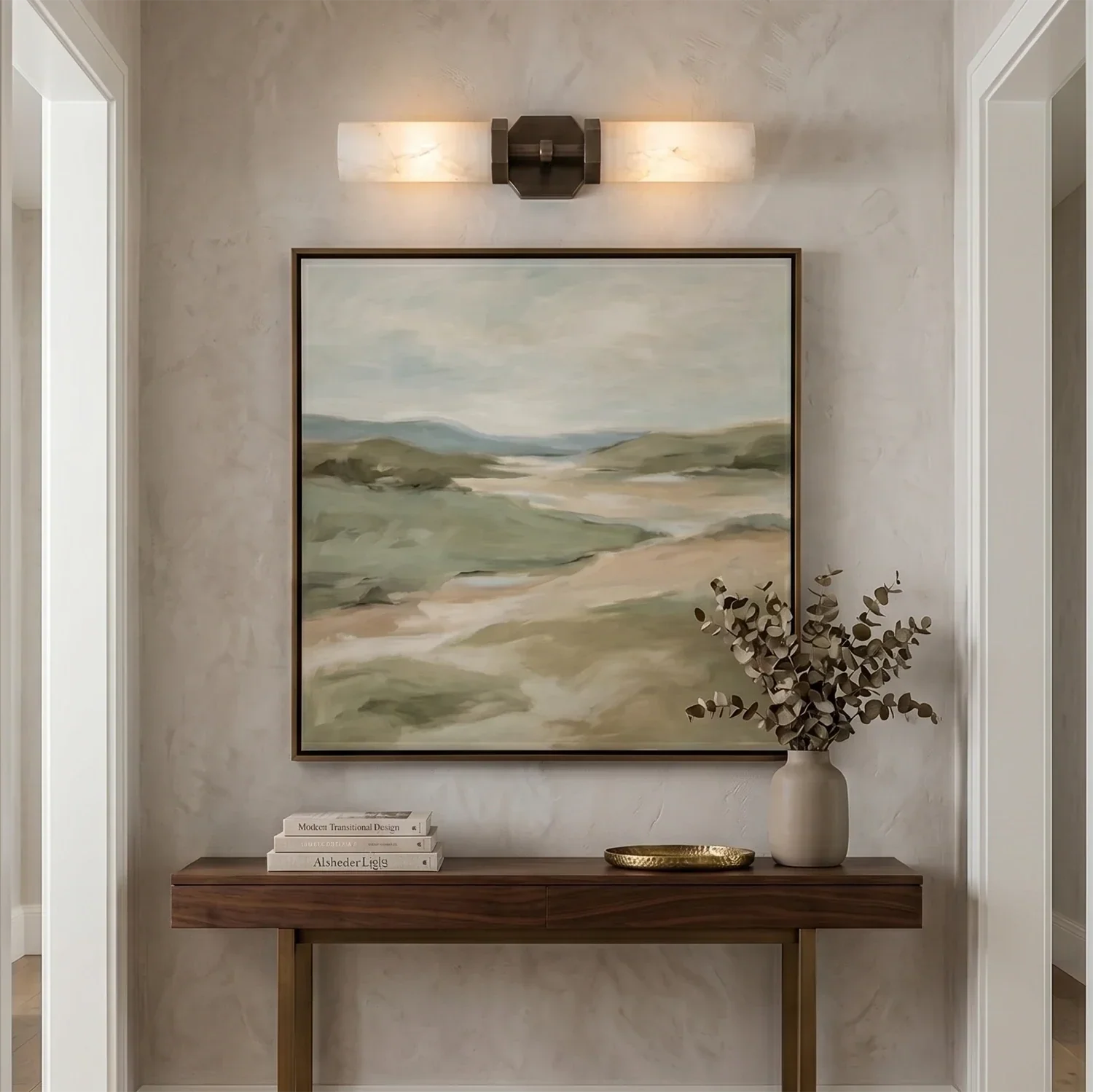 Double-Head Alabaster Wall Sconce | wildoxy