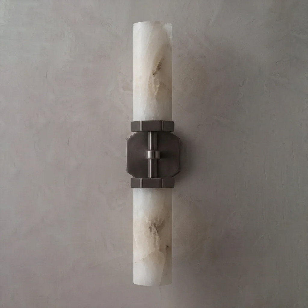 Double-Head Alabaster Wall Sconce | wildoxy