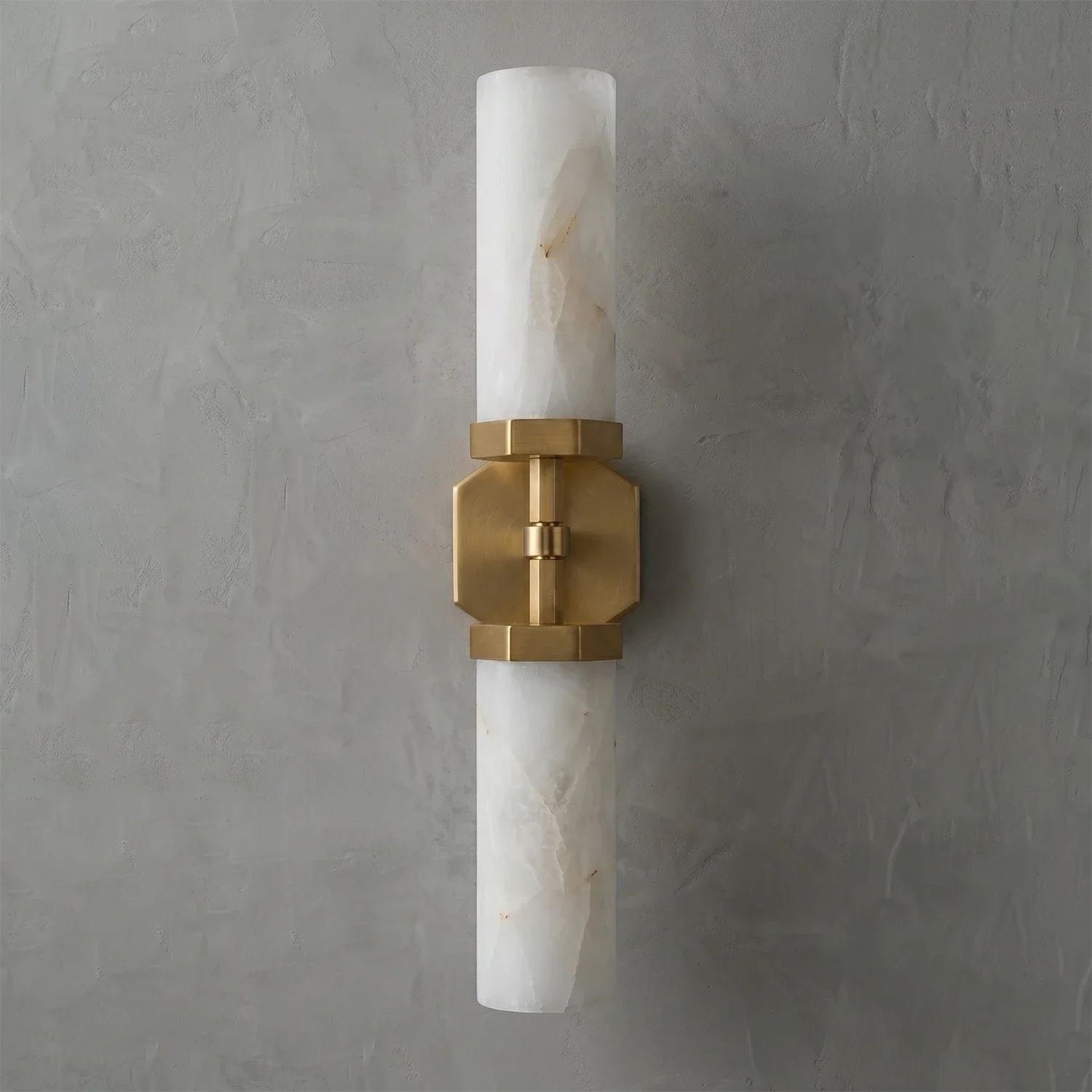 Double-Head Alabaster Wall Sconce | wildoxy