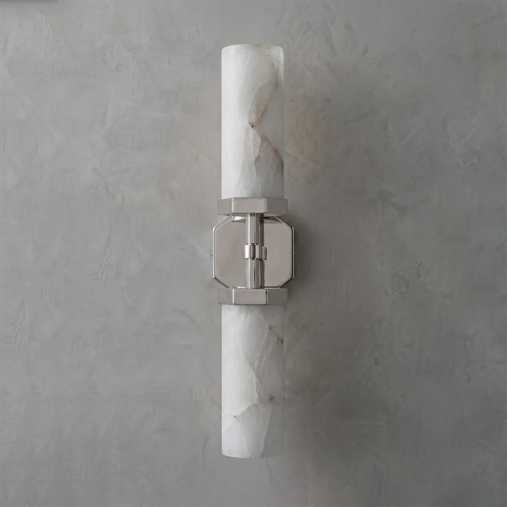 Double-Head Alabaster Wall Sconce | wildoxy