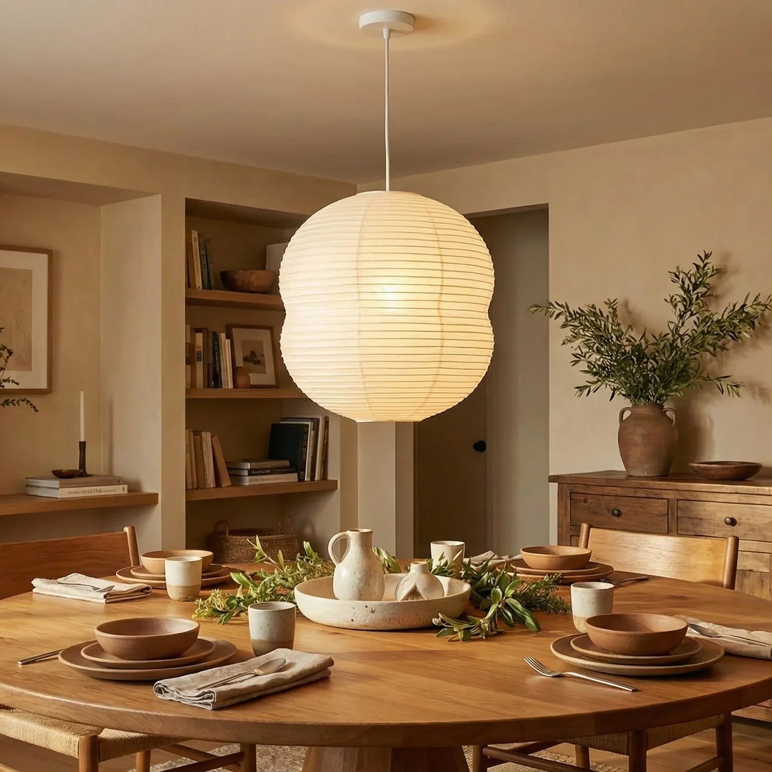 Akari Double Hemispherical Pendant Light | wildoxy