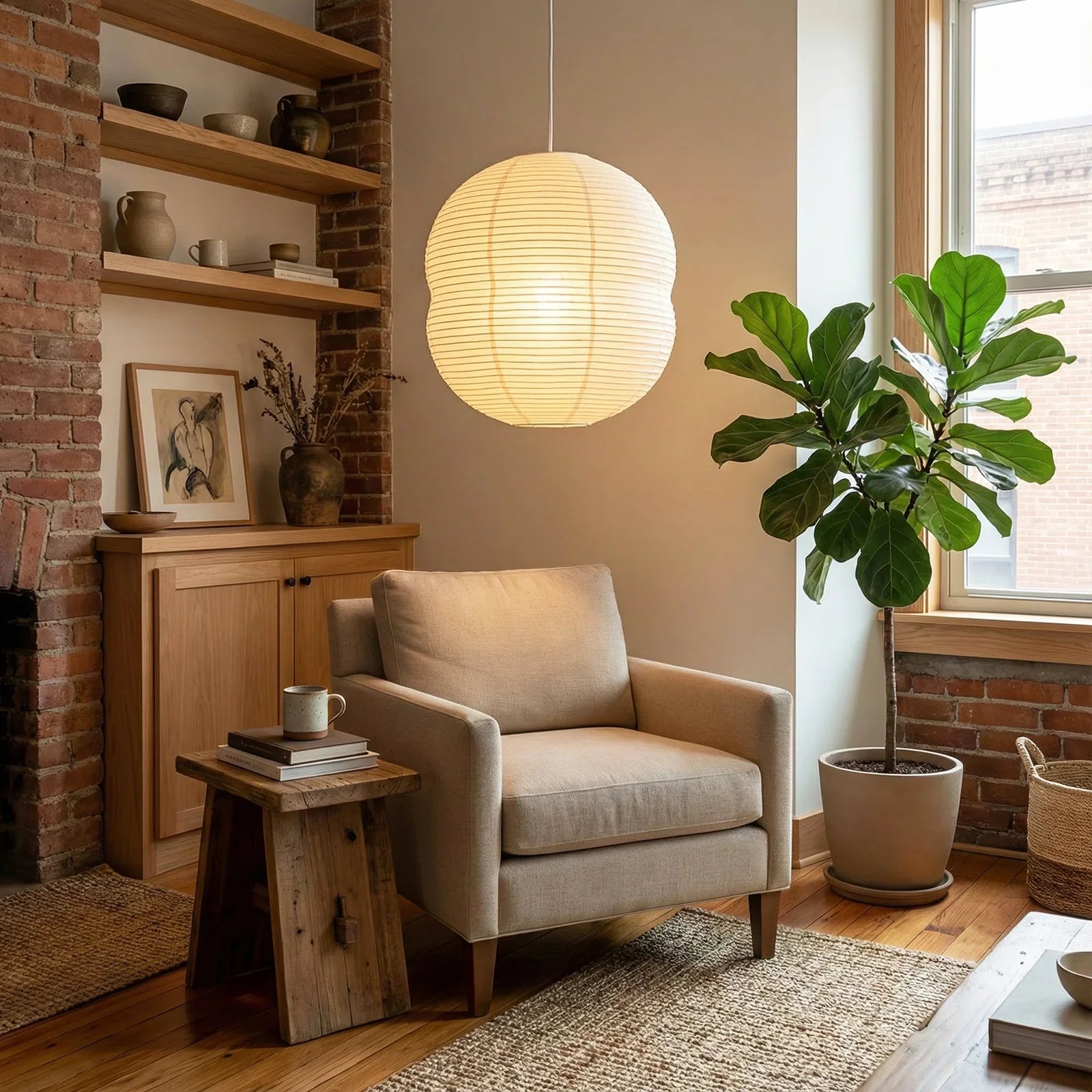 Akari Double Hemispherical Pendant Light | wildoxy