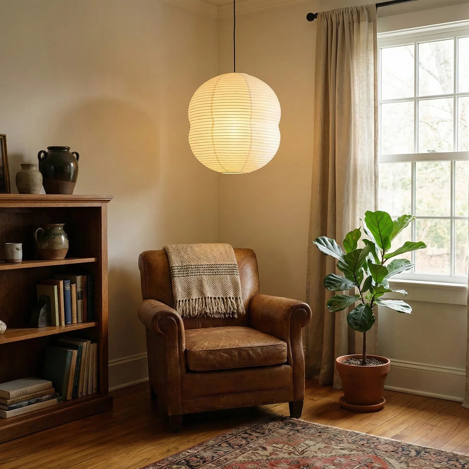 Akari Double Hemispherical Pendant Light | wildoxy