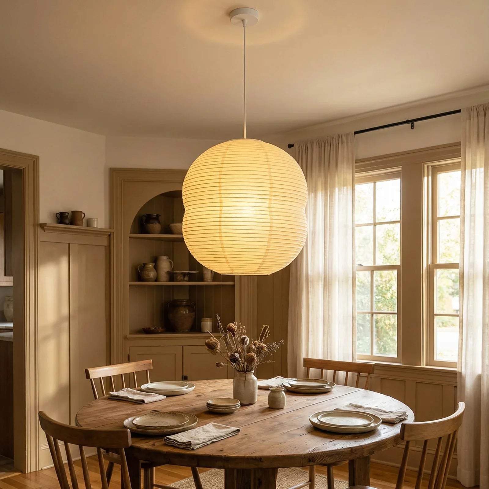 Akari Double Hemispherical Pendant Light | wildoxy