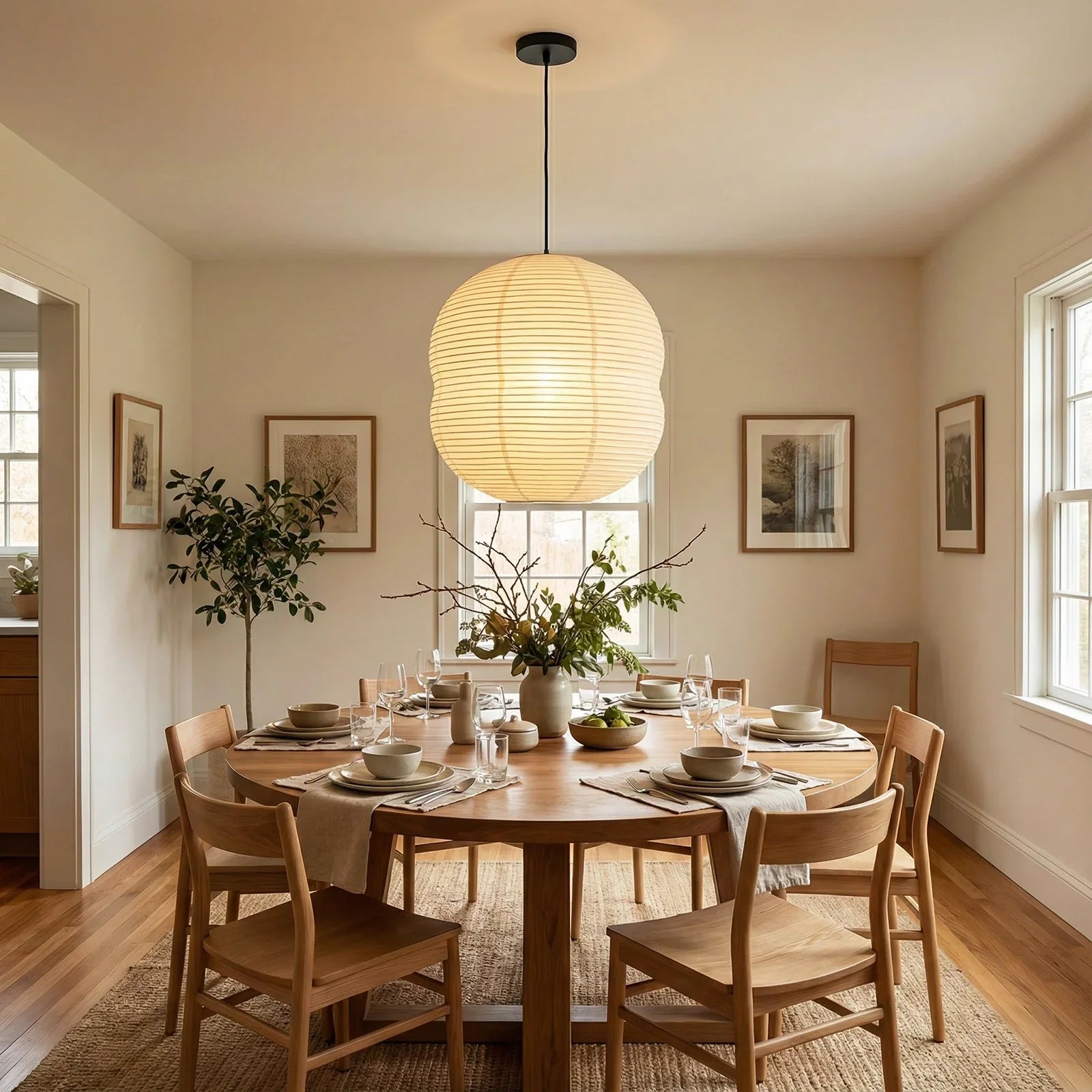Akari Double Hemispherical Pendant Light | wildoxy