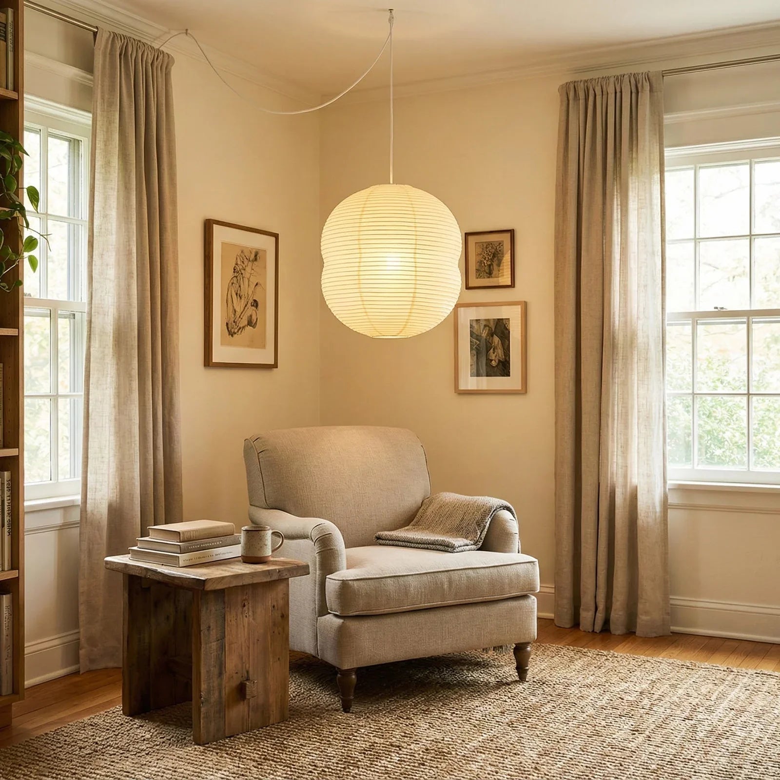 Akari Double Hemispherical Pendant Light | wildoxy