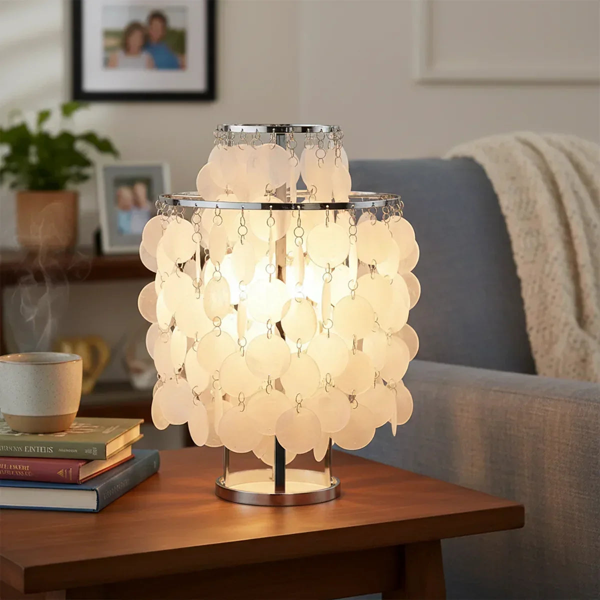 Double Layer Shell Table Lamp | wildoxy