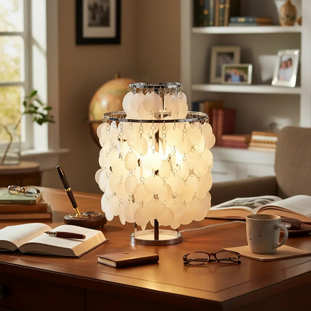 Double Layer Shell Table Lamp | wildoxy
