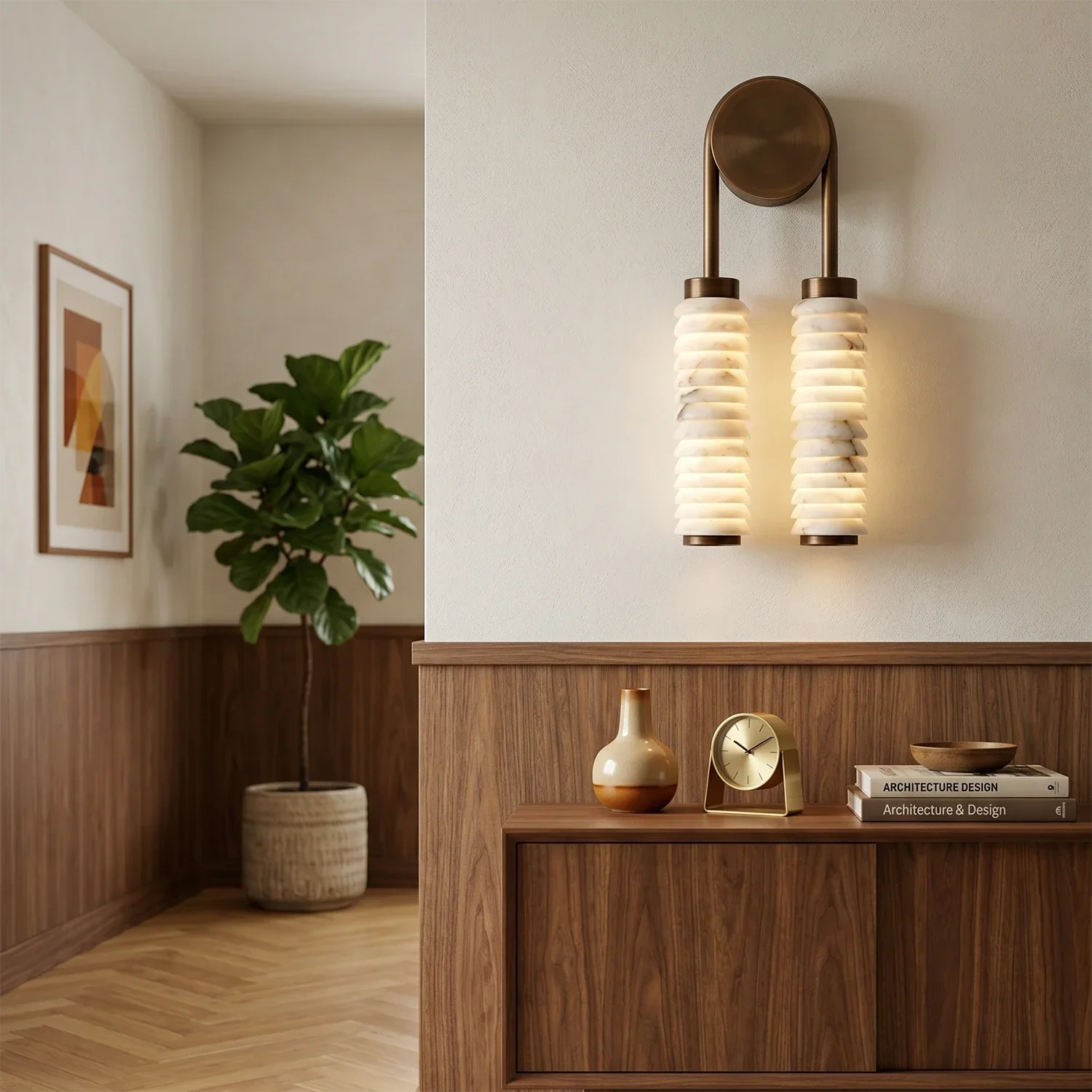Spiral Alabaster Wall Lamp | wildoxy