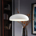 Scandinavische ronde glanzende metalen LED-eettafellamp