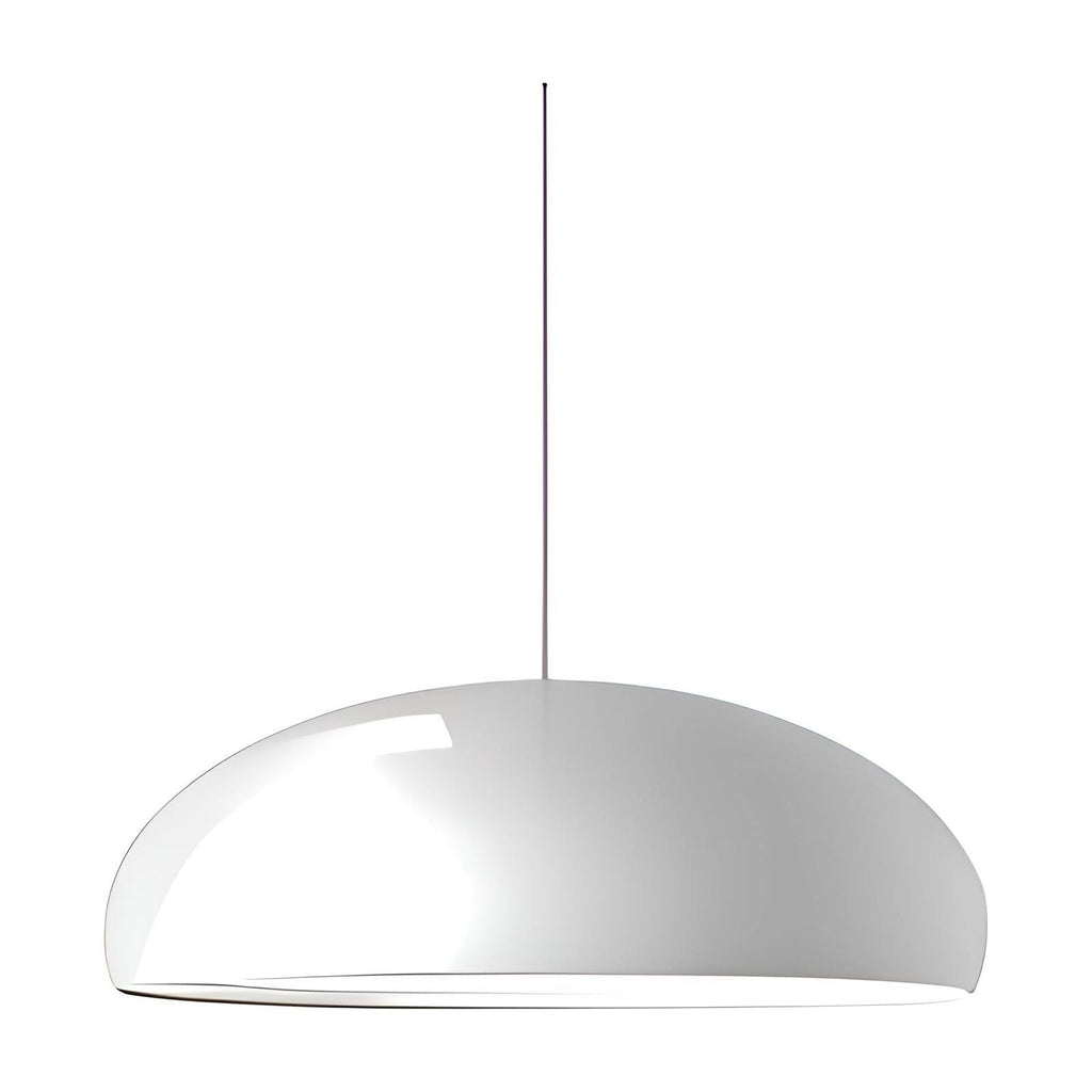 Scandinavische ronde glanzende metalen LED-eettafellamp