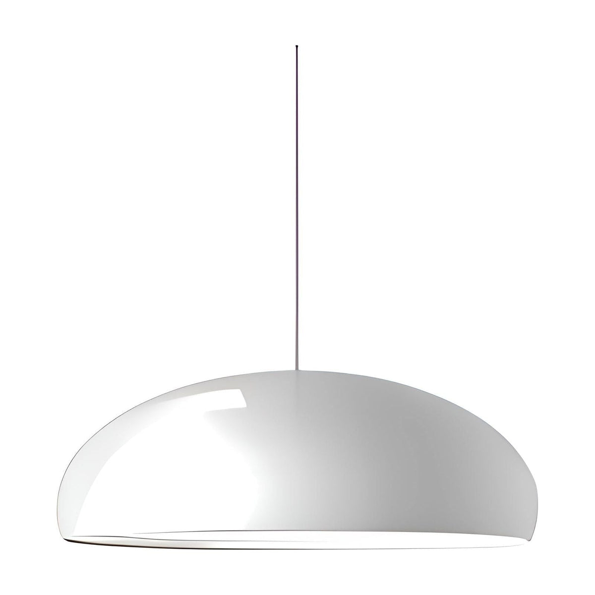 Scandinavische ronde glanzende metalen LED-eettafellamp