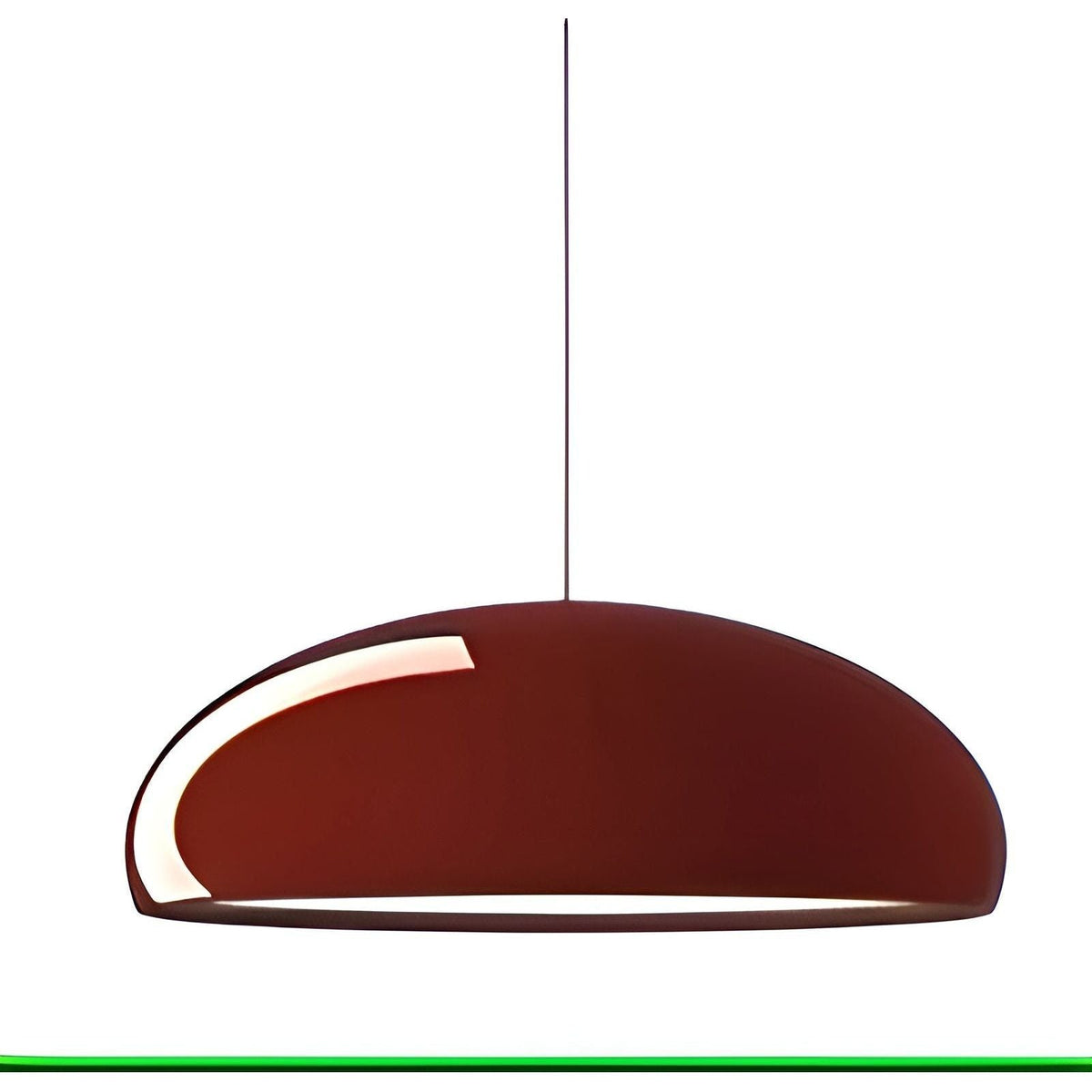 Scandinavische ronde glanzende metalen LED-eettafellamp