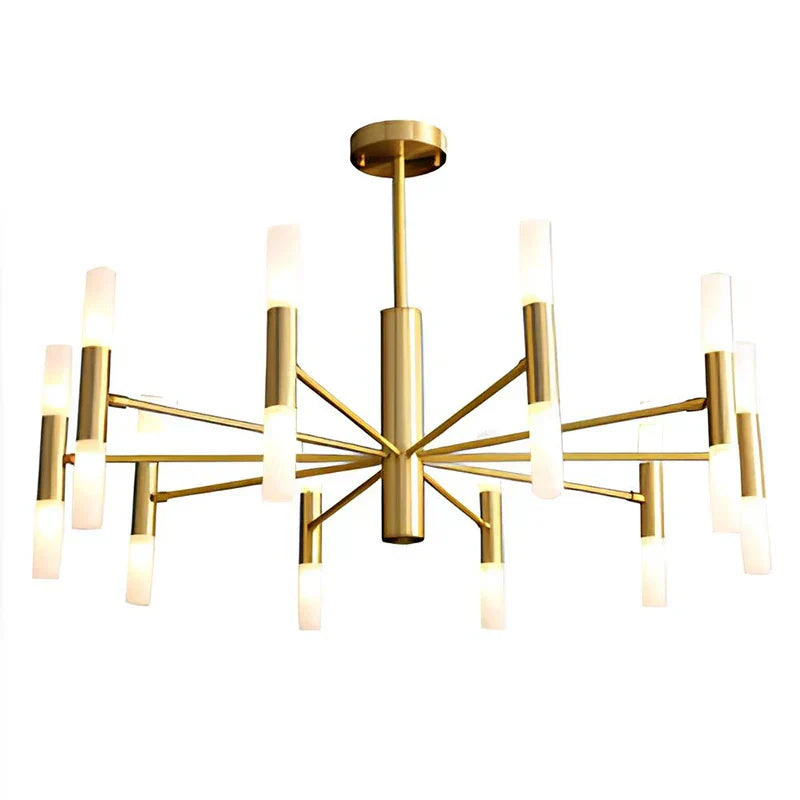 AstraGrid Nova Matrix LED Chandelier — Symmetrical Linear Rod Array