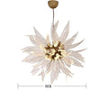 Liora Bloom Sunflower Glass Chandelier — Copper Frame, Integrated LED Lighting