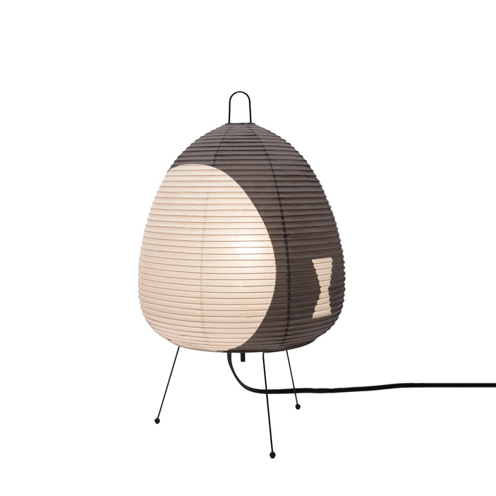Lámpara de mesa retro japonesa de papel de arroz de 47cm, base de hierro E27