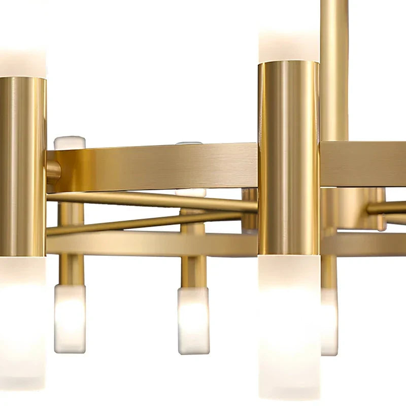 AstraGrid Nova Matrix LED Chandelier — Symmetrical Linear Rod Array