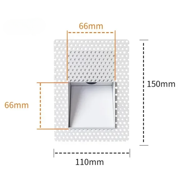 Lámpara de pared LED sin marco de 3W — Luz con sensor para escaleras, blanca