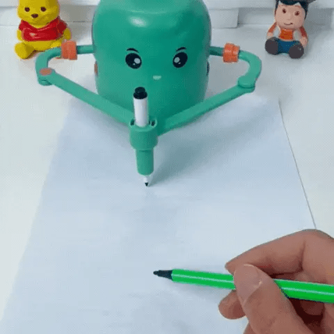 DRAWLEARN Interaktivní kreslicí robot — kartičky s pokyny krok za krokem, rozvoj jemné motoriky