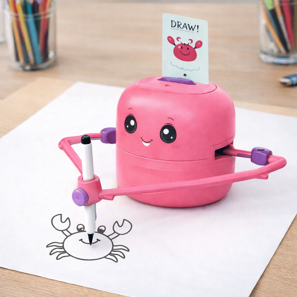 DRAWLEARN Interaktivní kreslicí robot — kartičky s pokyny krok za krokem, rozvoj jemné motoriky