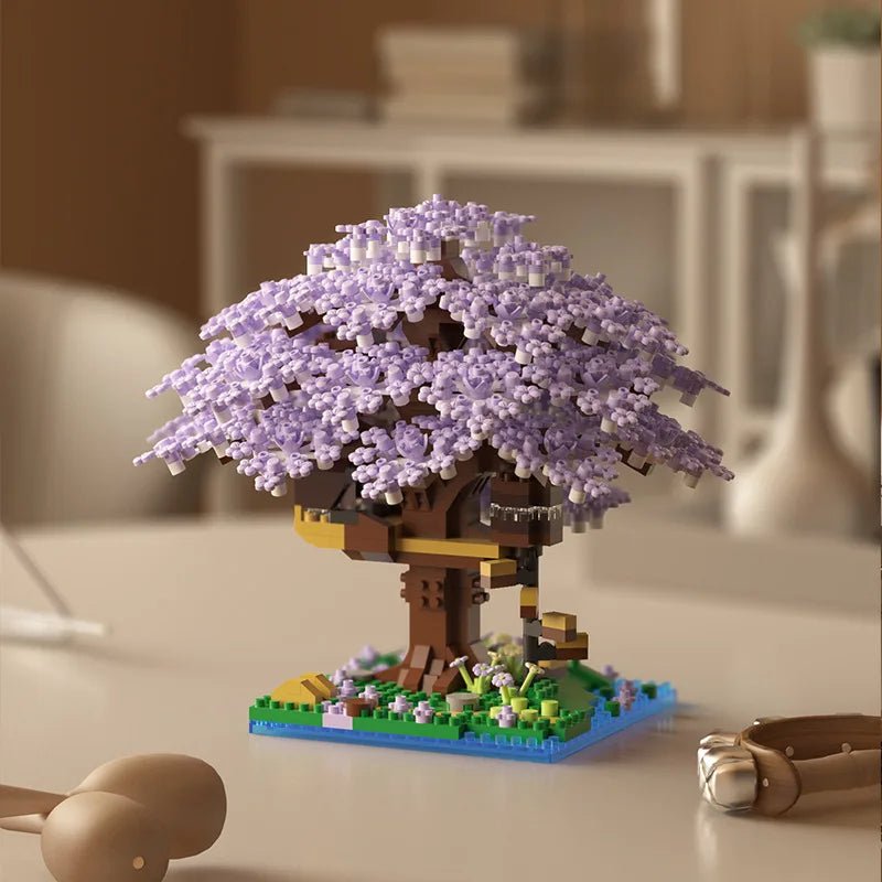 Zestaw Dreambloom Cherry Blossom Micro Treehouse — kompaktowy, szczegółowy zestaw konstrukcyjny