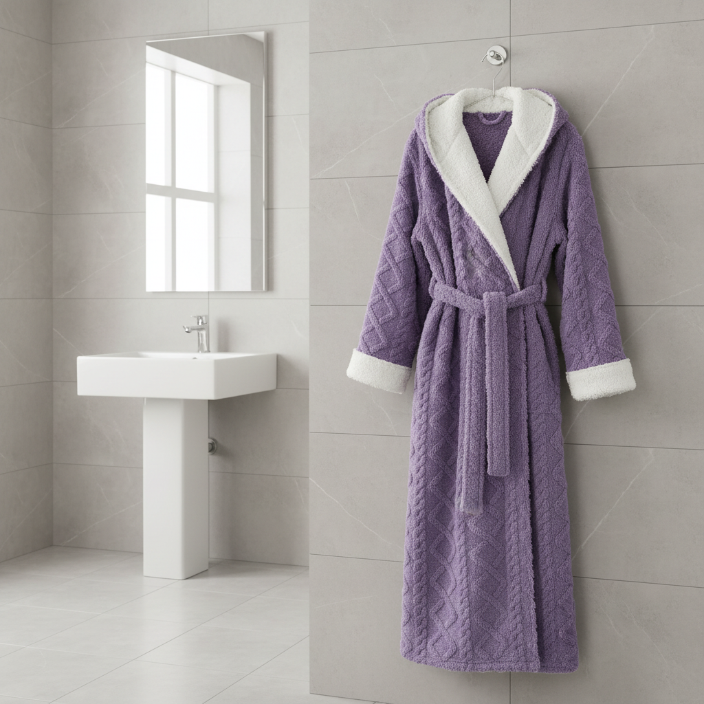 DreamWeave Plush Long Hooded Robe — Extended Length, Silky Soft Texture