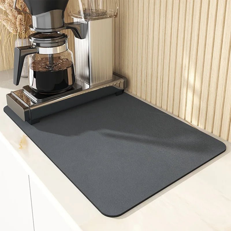 Diatomite Dripless Counter Mat — Rapid Water Absorption Quick Dry Surface