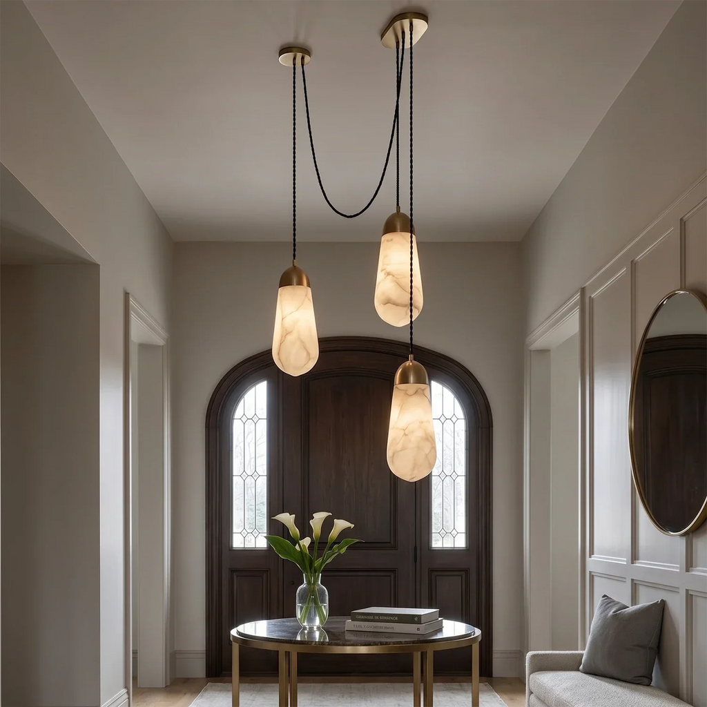 Droplet Alabaster Multi-Light Chandelier | wildoxy