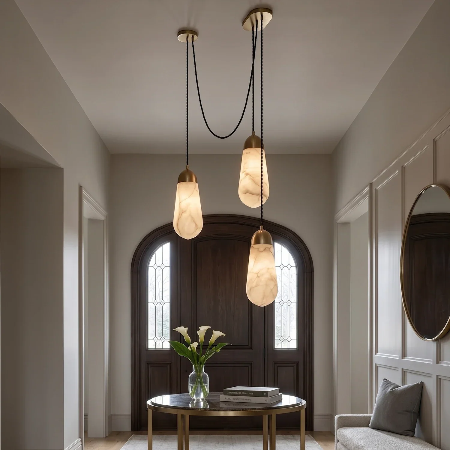 Droplet Alabaster Multi-Light Chandelier | wildoxy