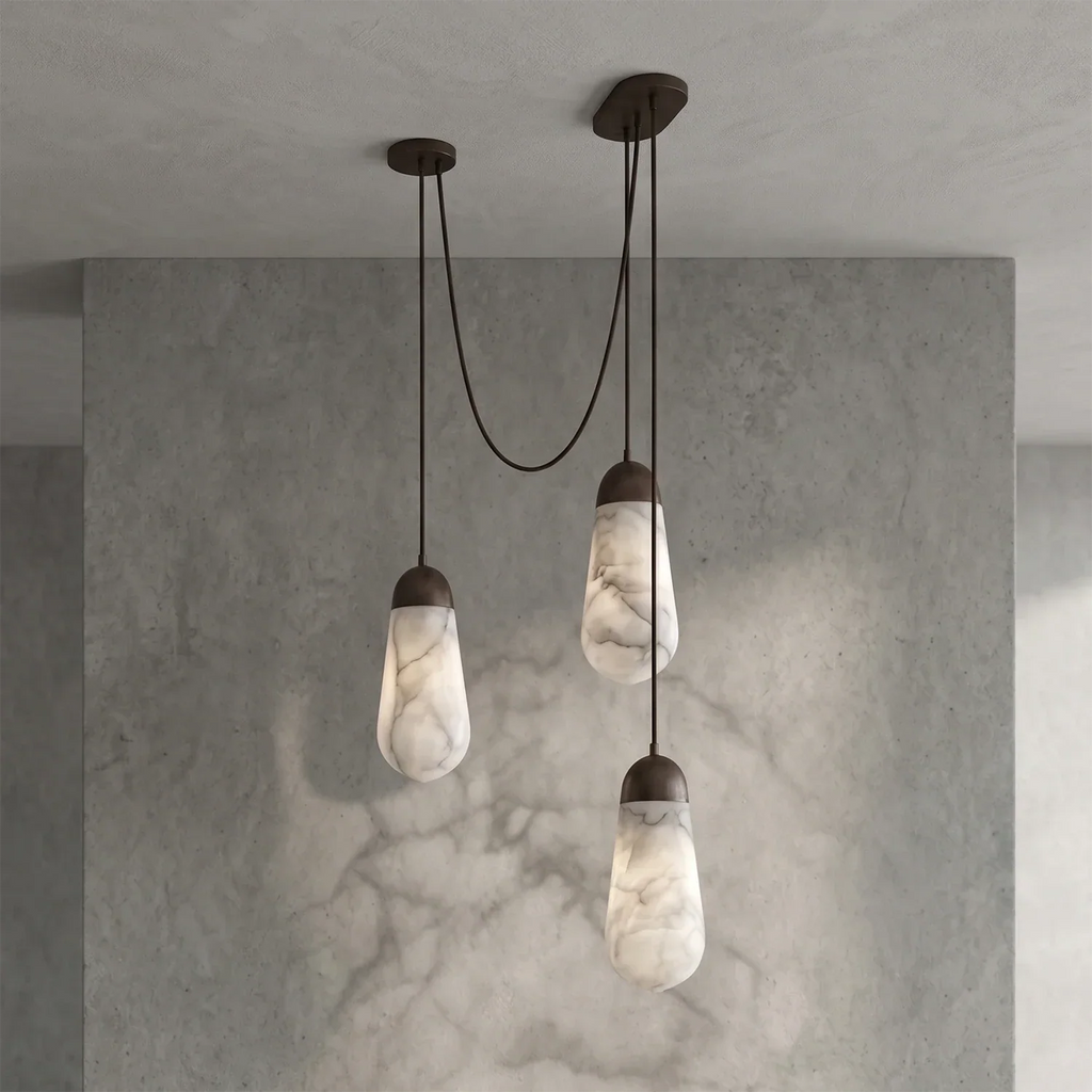 Droplet Alabaster Multi-Light Chandelier | wildoxy