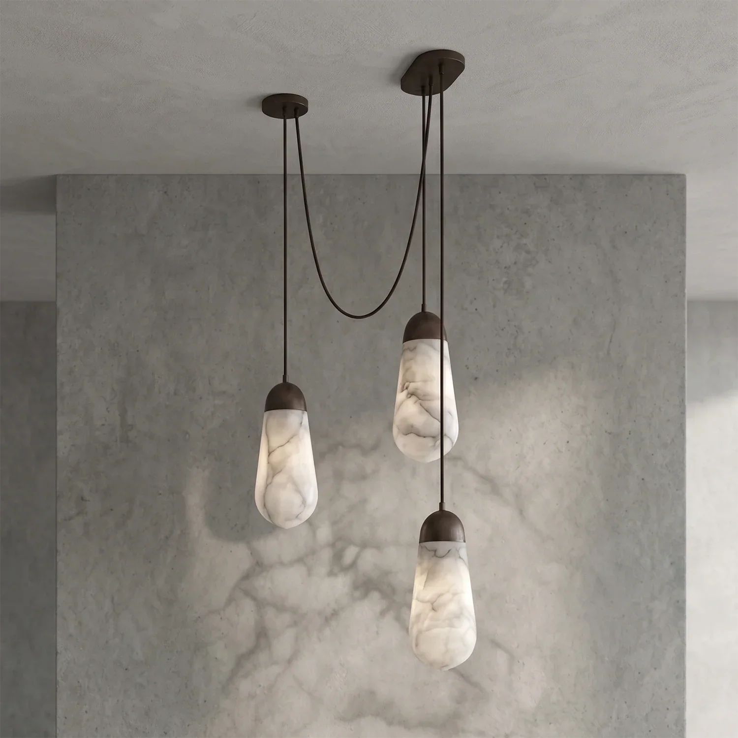 Droplet Alabaster Multi-Light Chandelier | wildoxy